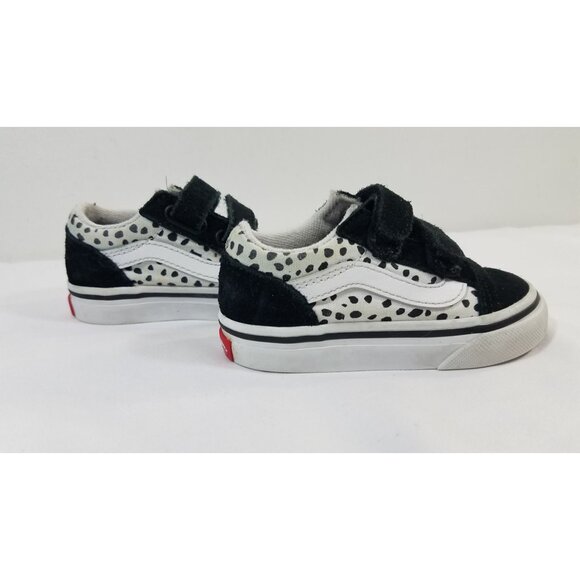Vans Old Skool Dots Animal Print Sneakers Toddler Size 5 Black & White - Picture 7 of 8